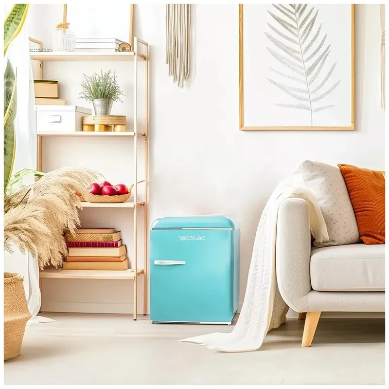 Mini Frigorífico Retro Azul 45L con Icebox y Eficiencia Energética Clase E de Cecotec