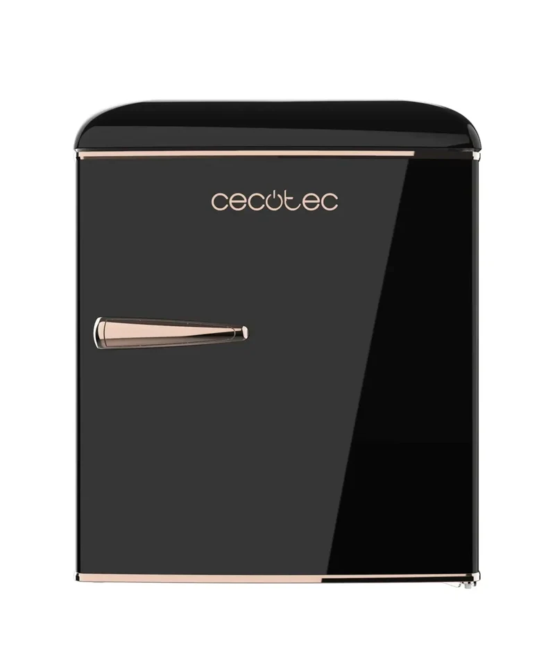 Mini Frigorífico Retro 45L Negro con Icebox y Eficiencia Energética Clase E de Cecotec