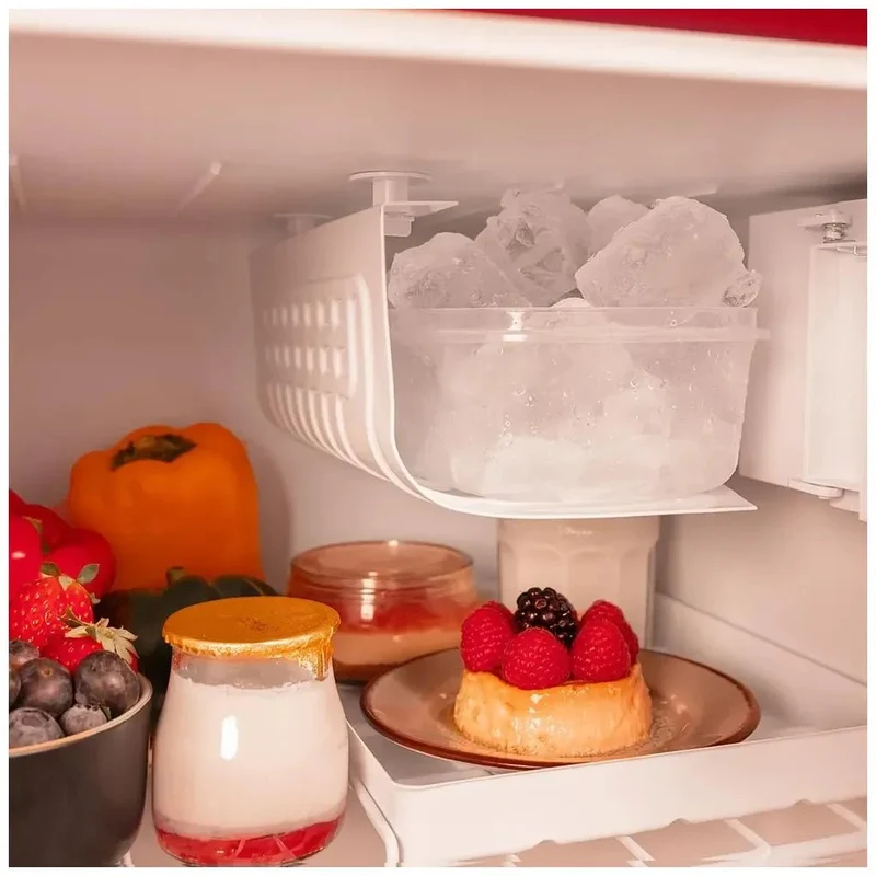 Mini Frigorífico Retro 45L Rojo con Icebox y Eficiencia Energética Clase E de Cecotec
