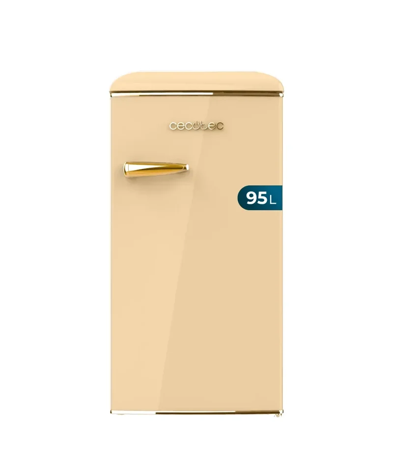 Mini Frigorífico Retro Beige 95L con Icebox y Clase Energética E de Cecotec