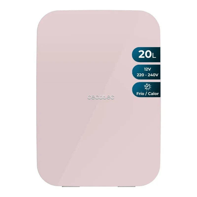 Mini Frigorífico Portátil 20L Rosa: Enfría y Calienta para Viajes y Hogar de Cecotec