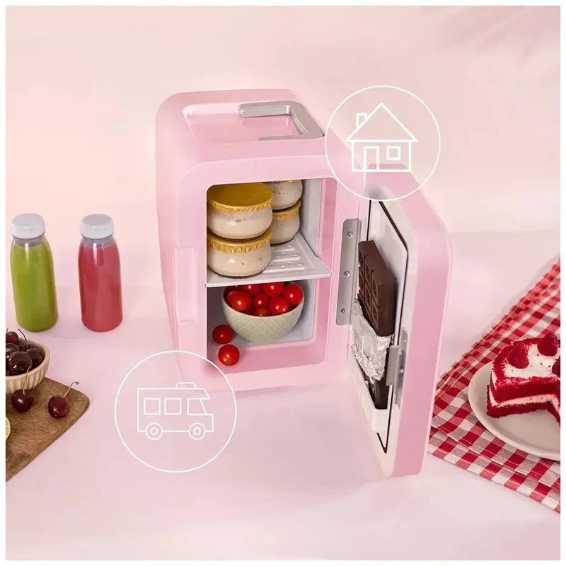 Mini Frigorífico Portátil 6L rosa Enfría y Calienta para hogar y viajes Cecotec