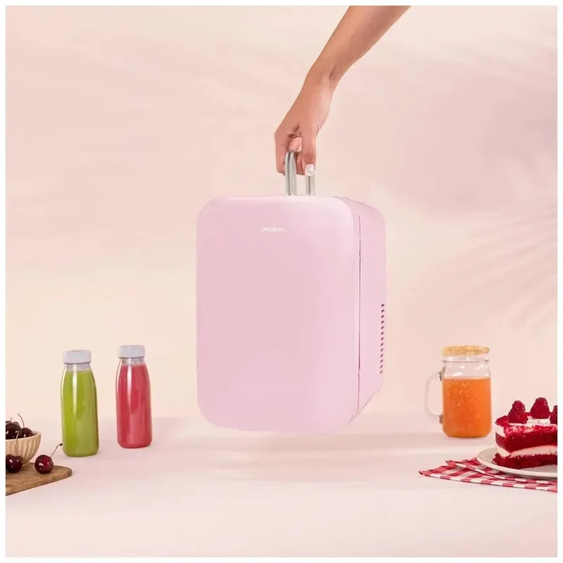 Mini Frigorífico Portátil 6L rosa Enfría y Calienta para hogar y viajes Cecotec