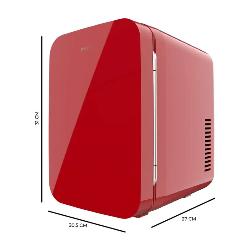 Mini Frigorífico Portátil 6L rojo enfriamiento y calentamiento para viajes Cecotec