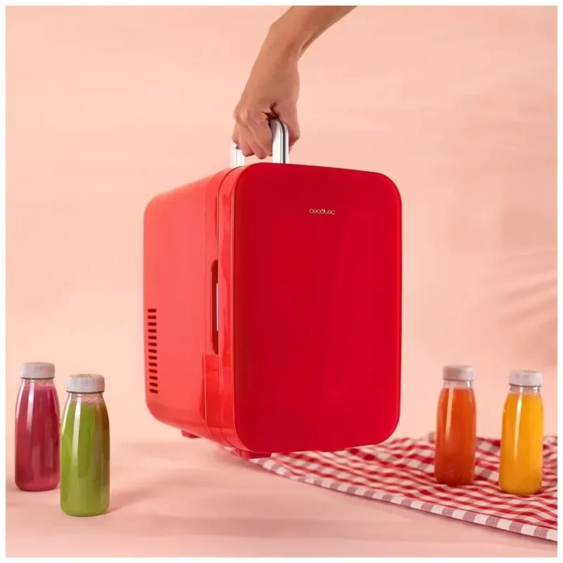 Mini Frigorífico Portátil 6L rojo enfriamiento y calentamiento para viajes Cecotec