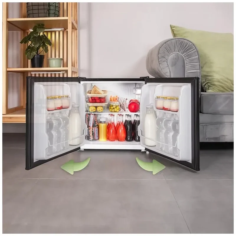 Mini Frigorífico negro 46L acero inoxidable eficiencia energética Clase E Cecotec