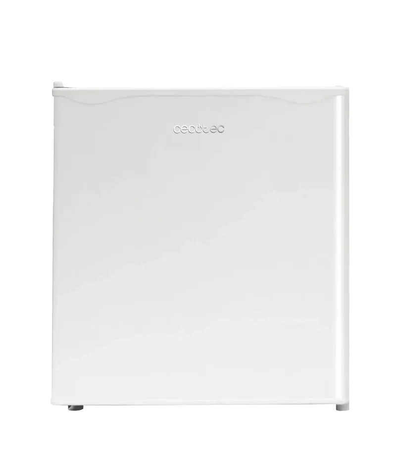 Mini Frigorífico blanco 46L con congelador y puerta reversible eficiencia energética E Cecotec