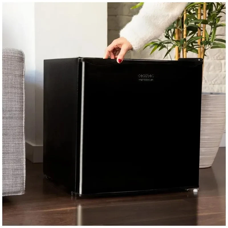 Mini Frigorífico negro 46L con congelador y puerta reversible Clase energética E Cecotec