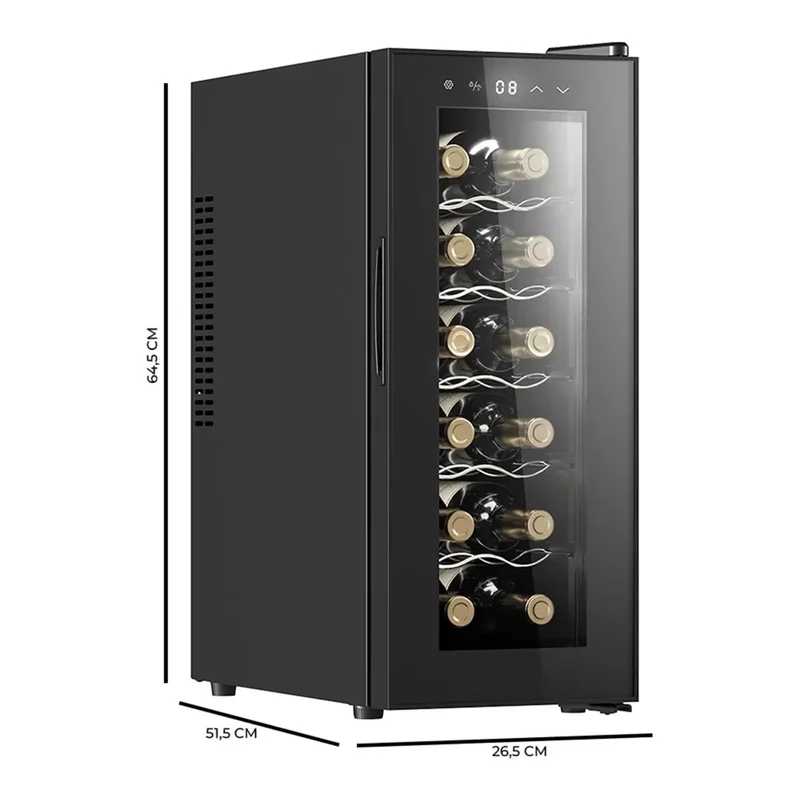Vinoteca Bolero GrandSommelier 1250: Sutileza y Rendimiento para Almacenar 12 Botellas de Cecotec