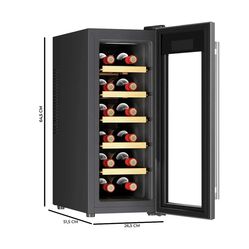 Vinoteca Bolero GrandSommelier 1270: Elegancia y Eficiencia para 12 Botellas de Cecotec