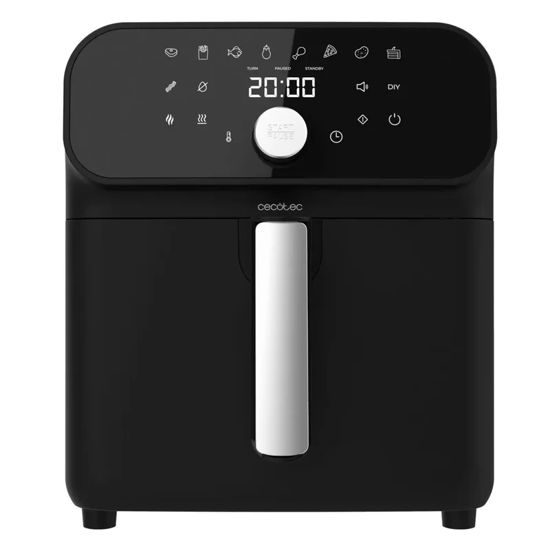 Freidora de Aire 6L con Ahumador y Doble Resistencia para Cocción Perfecta de Cecotec