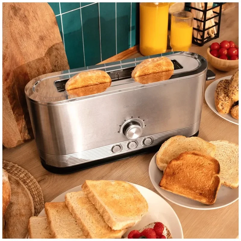 Tostador Vertical Shine&Toast: Eficiencia y Estilo con 7 Niveles de Tostado de Cecotec