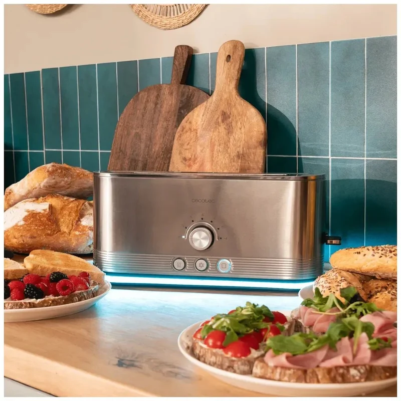 Tostador Vertical Shine&Toast: Eficiencia y Estilo con 7 Niveles de Tostado de Cecotec