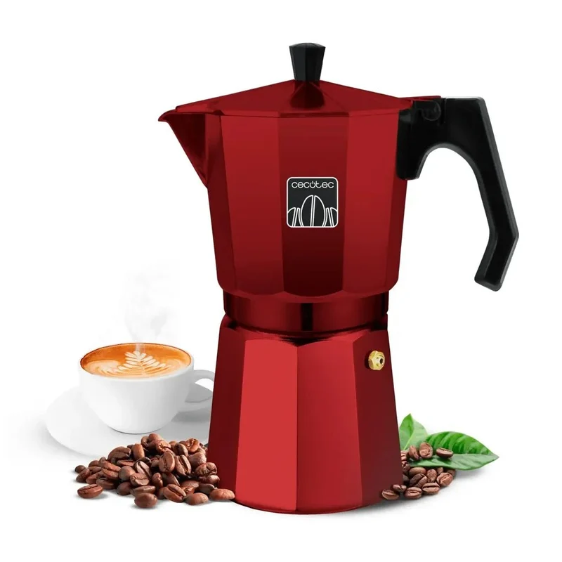 Cafetera Italiana Roja 12 Tazas: Estilo, Versatilidad y Sabor Inigualable de Cecotec