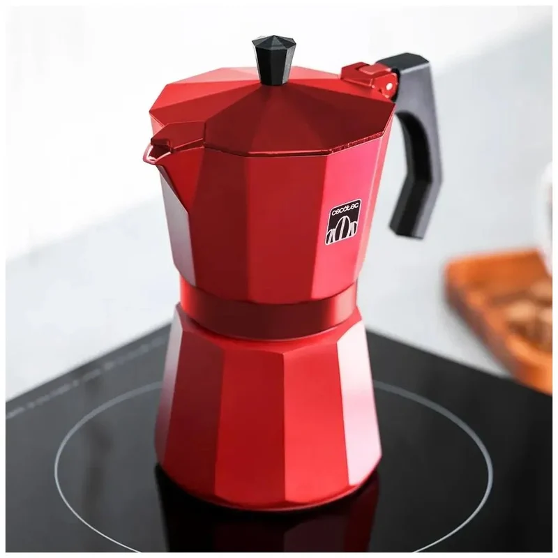 Cafetera Italiana Roja 12 Tazas: Estilo, Versatilidad y Sabor Inigualable de Cecotec