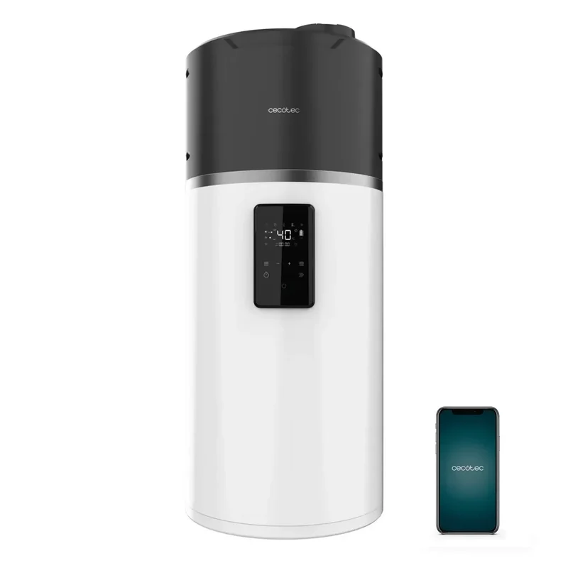 Termo AeroThermal 100L con Aerotermia Energía Sostenible y Control APP Clase Energética A+ de Cecotec