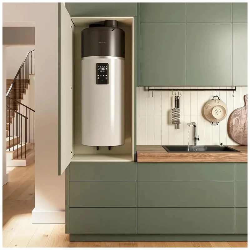 Termo AeroThermal 100L con Aerotermia Energía Sostenible y Control APP Clase Energética A+ de Cecotec