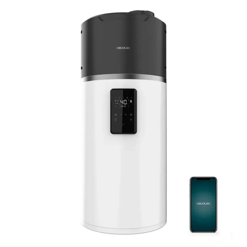 Termo AeroThermal 80L con Aerotermia Energía Sostenible Control APP y Pantalla Táctil Clase A+ de Cecotec