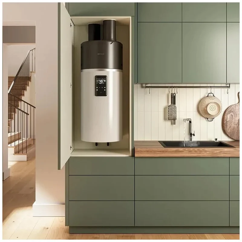 Termo AeroThermal 80L con Aerotermia Energía Sostenible Control APP y Pantalla Táctil Clase A+ de Cecotec