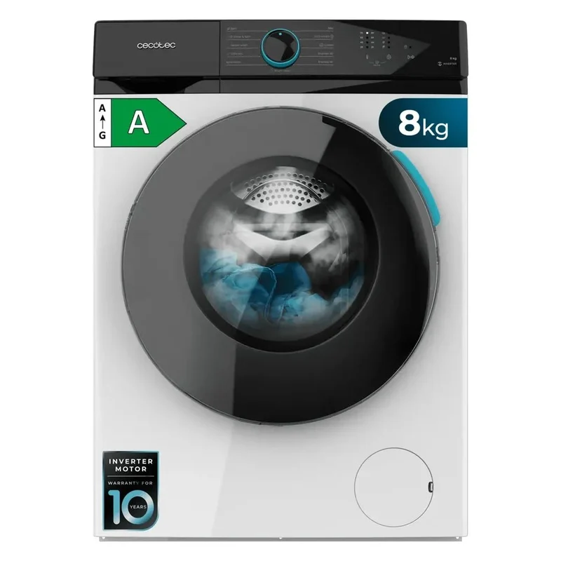 Lavadora Bolero DressCode 8110 8kg 1200rpm Clase A con Motor Inverter Plus y 11 programas innovadores de Cecotec