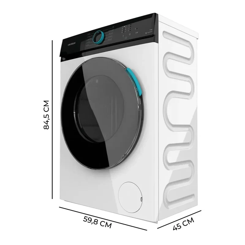 Lavadora Bolero DressCode 8110 8kg 1200rpm Clase A con Motor Inverter Plus y 11 programas innovadores de Cecotec