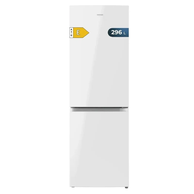 Frigorífico Combi Bolero CoolMarket 296L DeFrost Blanco 185x60cm con Iluminación y Cajón para Frutas de Cecotec