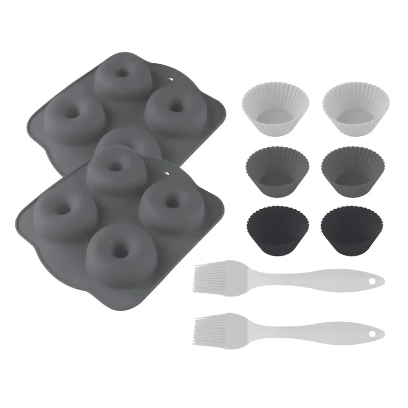 Moldes de silicona Cecofry SweetBake para donuts y magdalenas compatibles con freidoras de aire 6-8L limpiado fácil y libre de BPA de Cecotec