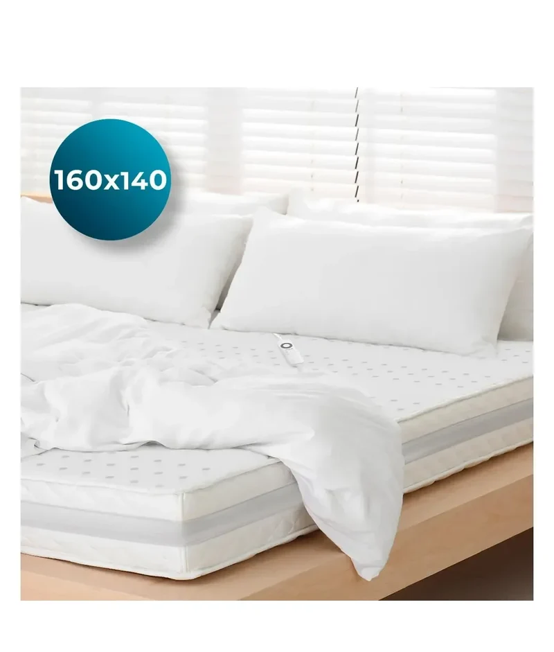 Bajera eléctrica 160x140 con Apagado Automático y 6 Temperaturas Ajustables para un Confort Total de Cecotec