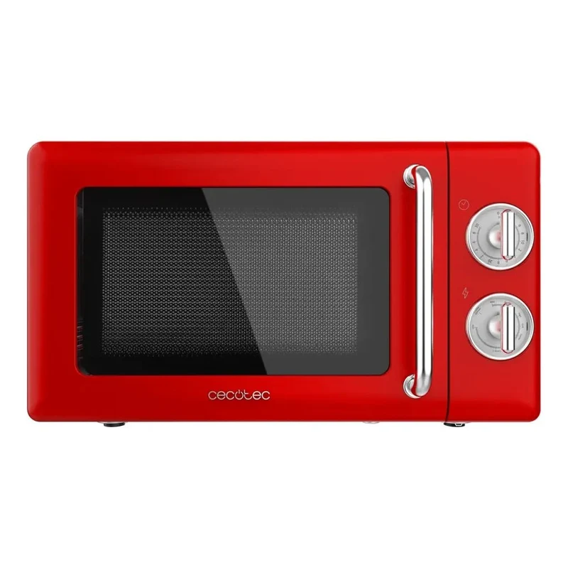 Microondas ProClean 3110 Retro Rojo 20L Grill 700W Eficiencia y Estilo en tu Cocina de Cecotec