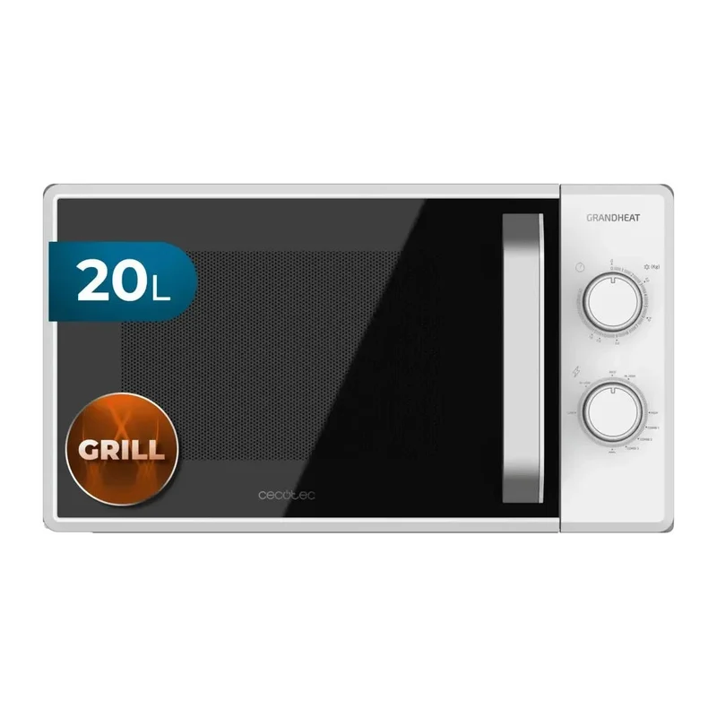 Microondas Grandheat 3110 de 20 Litros 700W con Grill 1000W Revestimiento Anti-Dirt Tecnología 3DWave de Cecotec