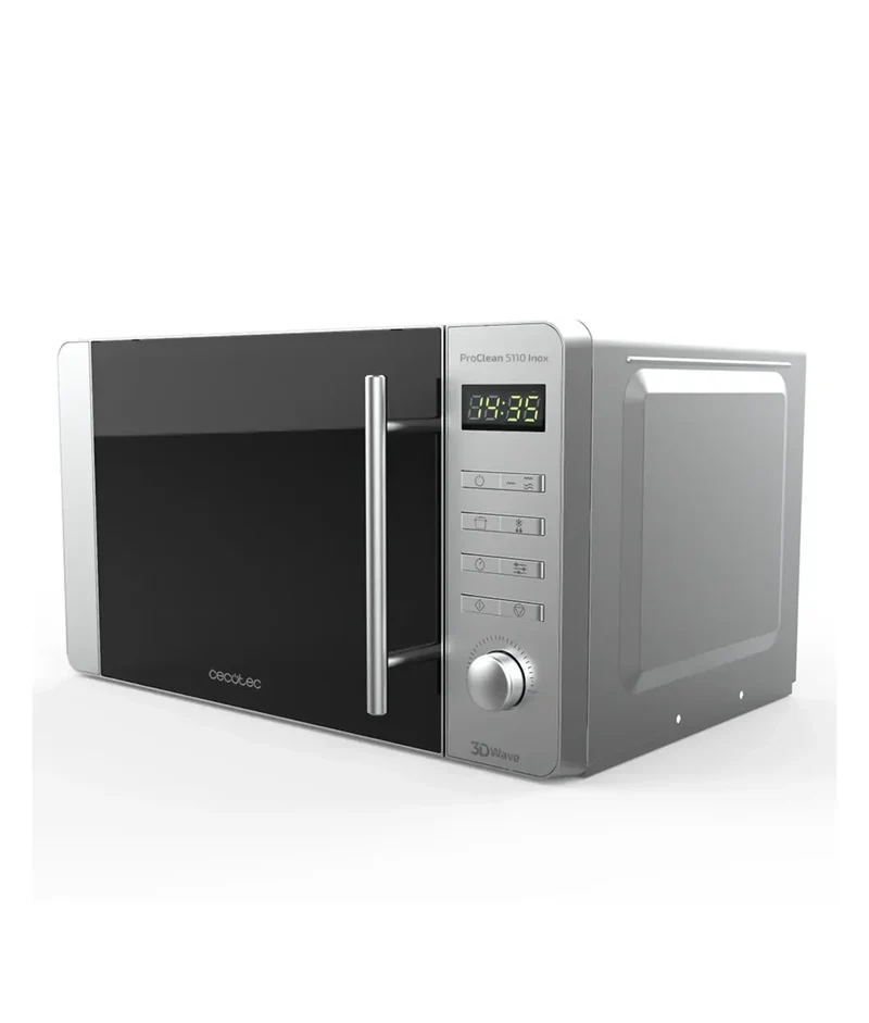 Microondas ProClean 5110 Inox 700W Grill 800W 20L Ready2Clean y Tecnología 3DWave Diseño Elegante en Acero Inox de Cecotec