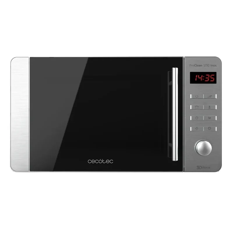 Microondas ProClean 5110 Inox 700W Grill 800W 20L Ready2Clean y Tecnología 3DWave Diseño Elegante en Acero Inox de Cecotec