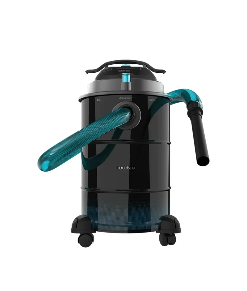 Aspirador de cenizas Conga Ash 6000 EasyGo Home XL 30L 1500W con ruedas y asa para fácil transporte de Cecotec