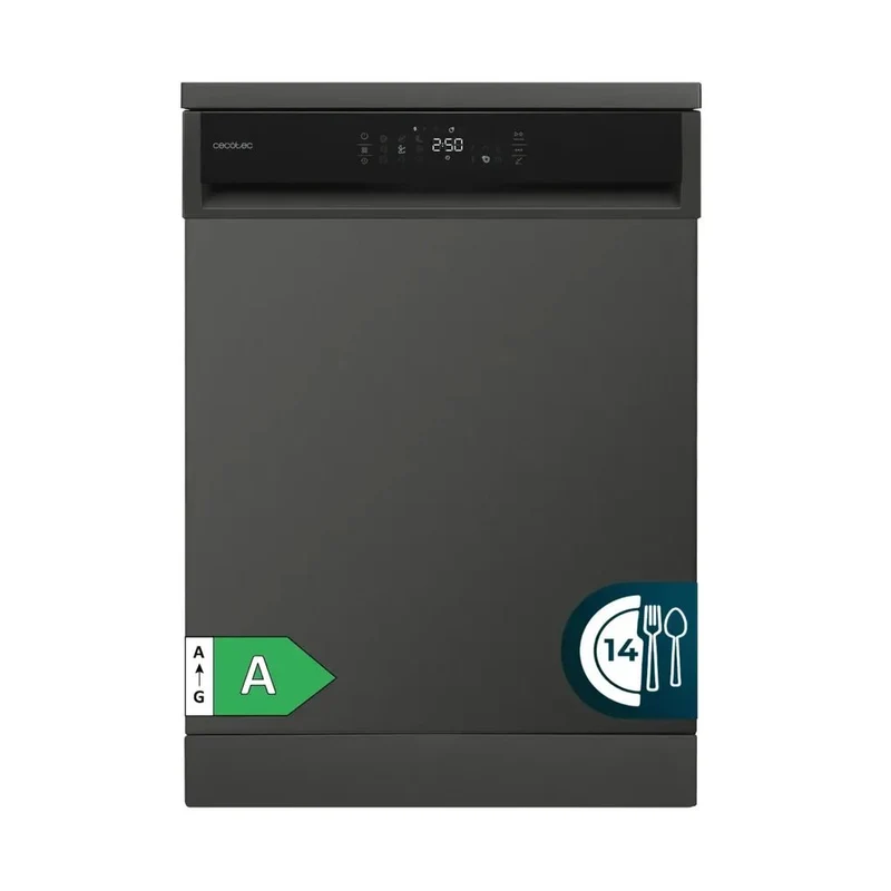 Lavavajillas Bolero Aguazero 6800 Dark 60 cm 14 cubiertos Motor Inverter Plus y 8 programas eficientes de Cecotec