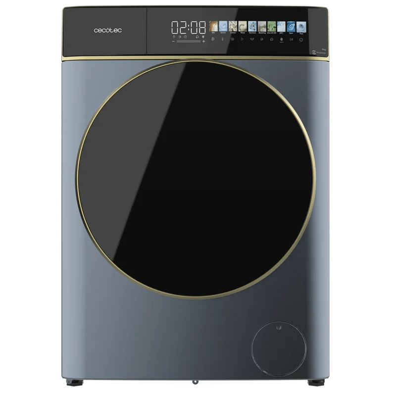 Lavadora Bolero DressCode 8900 Ice Blue 8kg 1400rpm Pantalla FullColor 11 programas y tecnología Inverter Plus de Cecotec