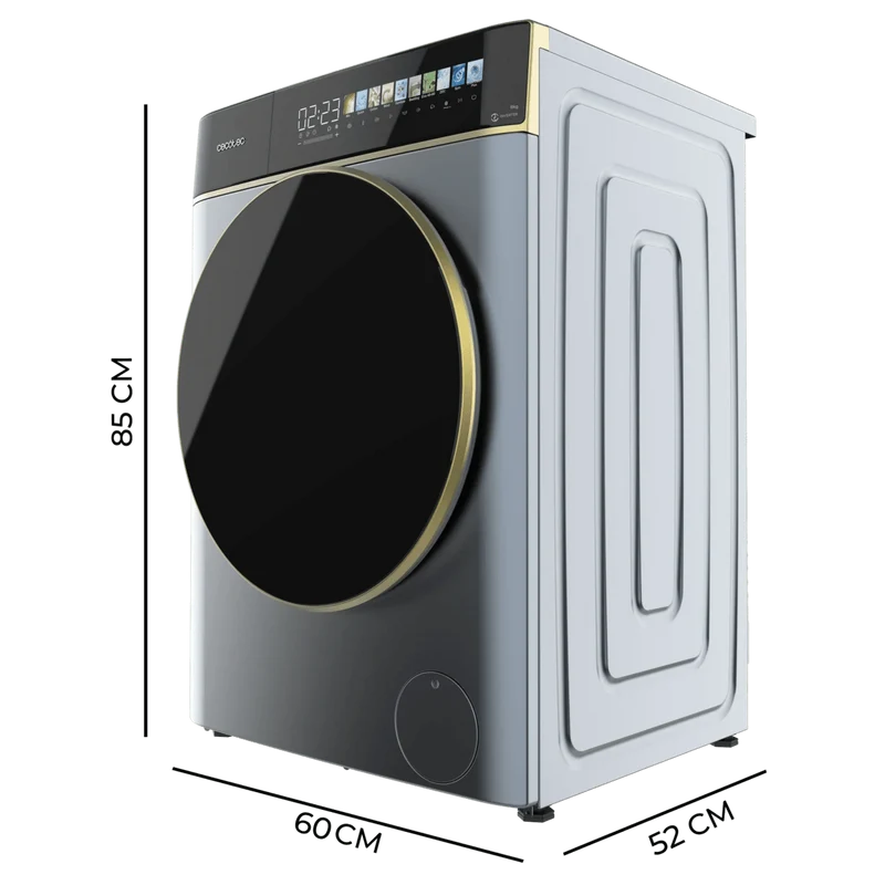 Lavadora Bolero DressCode 8900 Ice Blue 8kg 1400rpm Pantalla FullColor 11 programas y tecnología Inverter Plus de Cecotec