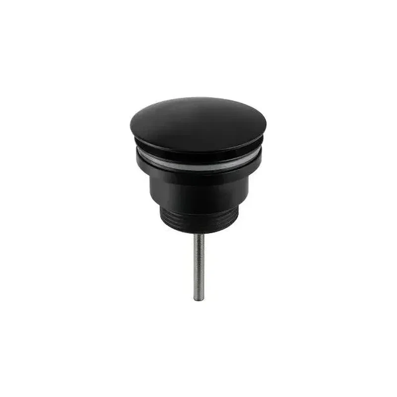 Válvula click clack redonda para lavabo o bidet en latón negro mate de Valaz