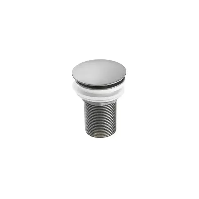 Válvula click clack redonda para lavabo o bidet en latón gris plomo de Valaz