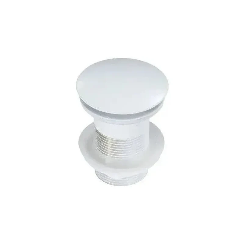 Válvula click clack redonda para lavabo o bidet en latón blanco de Valaz