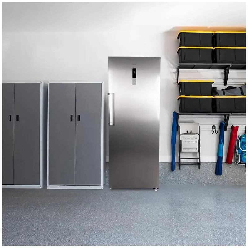 Congelador Vertical Inox 380L con Motor Inverter y Función Dual No Frost de Cecotec