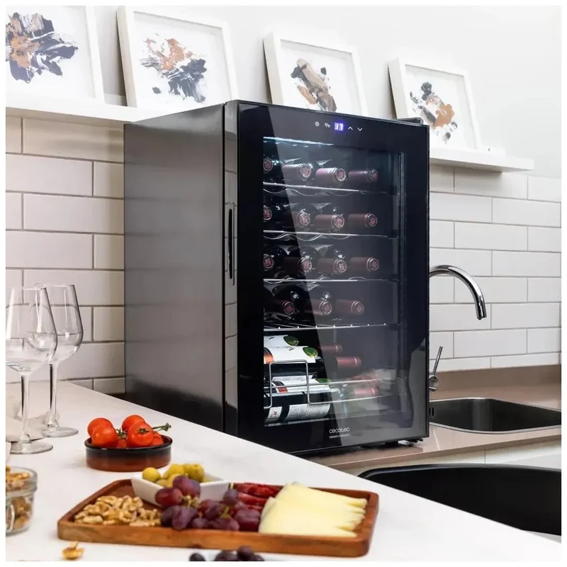 Vinoteca Bolero GrandSommelier 2050: 20 Botellas, Compresor Silencioso y Táctil de Cecotec