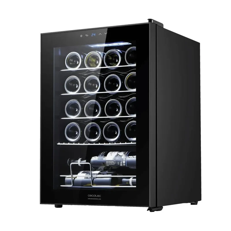 Vinoteca Bolero GrandSommelier 2050: 20 Botellas, Compresor Silencioso y Táctil de Cecotec