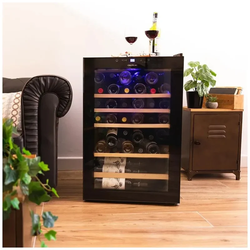 Vinoteca Bolero GrandSommelier 4850 Black: Elegancia y Eficiencia para 48 Botellas de Cecotec