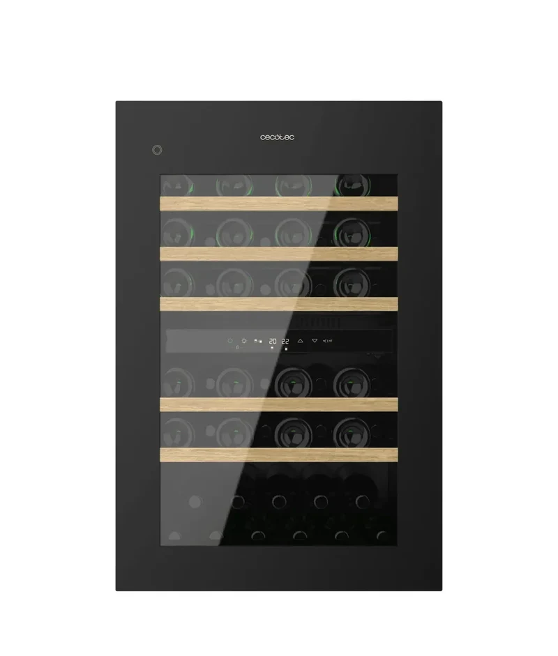 Vinoteca Integrable Dual Zone 57 Botellas con Compresor Silencioso y Luz LED de Cecotec