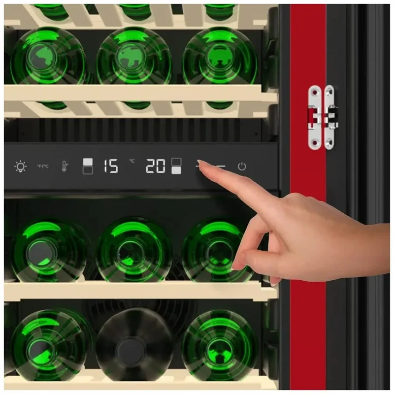 Vinoteca Retro Roja Bolero GrandSommelier Duo 30 Botellas con Tecnología NoFrost de Cecotec