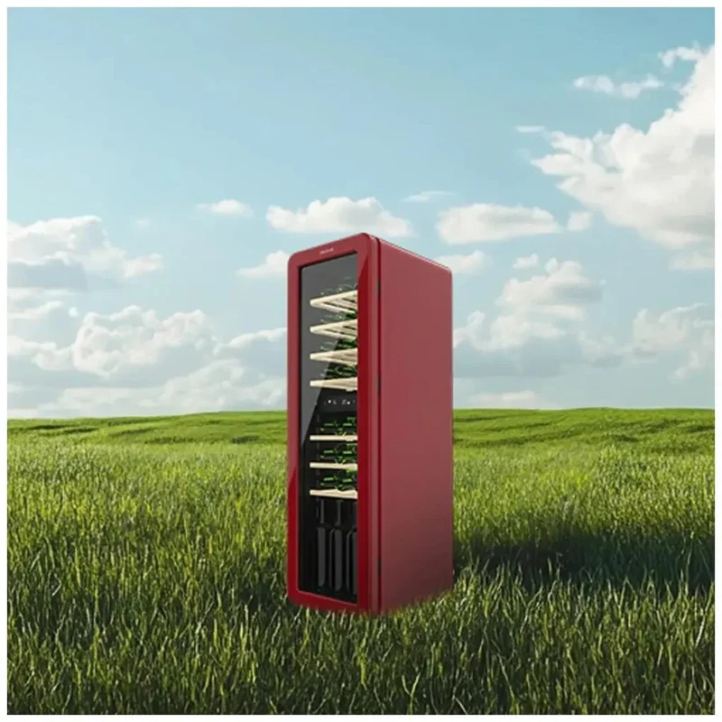 Vinoteca Retro Roja Bolero GrandSommelier Duo 30 Botellas con Tecnología NoFrost de Cecotec