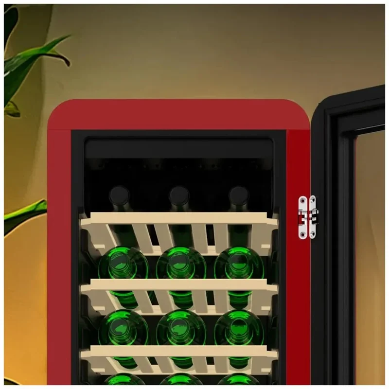 Vinoteca Retro Roja Bolero GrandSommelier Duo 30 Botellas con Tecnología NoFrost de Cecotec