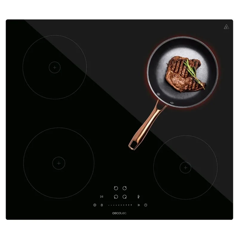 Placa de Inducción 4 Fuegos con Booster y Control Táctil para Cocina Moderna de Cecotec