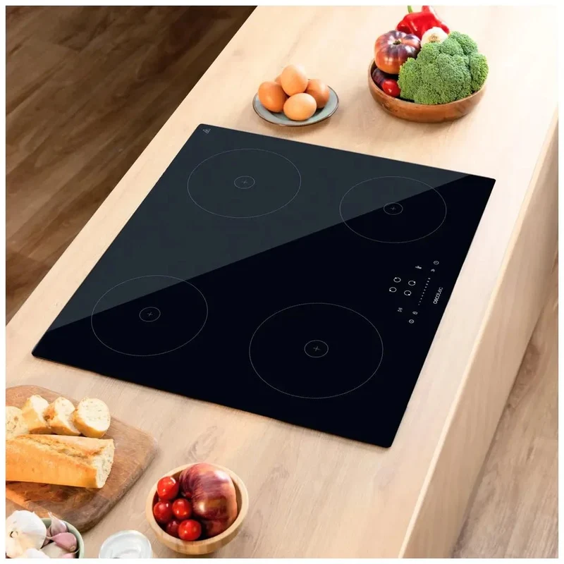 Placa de Inducción 4 Fuegos con Booster y Control Táctil para Cocina Moderna de Cecotec