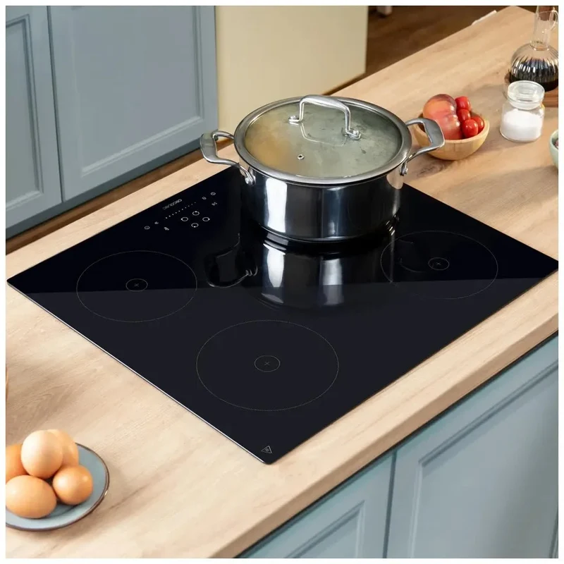 Placa de Inducción 4 Fuegos con Booster y Control Táctil para Cocina Moderna de Cecotec